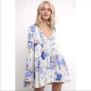 Free People Bella Tunic Dress in Ivory Size Large